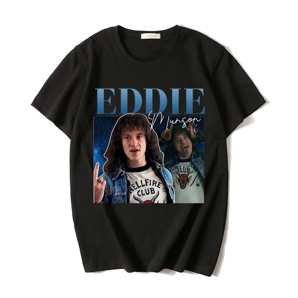 

Футболка унисекс с принтом «очень странные дела», модная тенниска в стиле хип-хоп, топы в стиле Харадзюку, футболка с графическим принтом Эд...