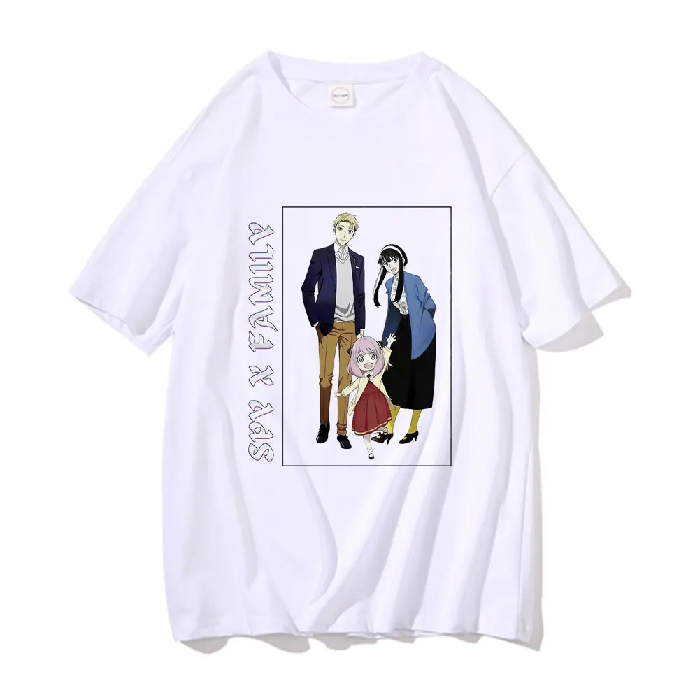

Cartoon Anime Spy X Family Anya Forger Yor Forger Loid Forger Portrait Aesthetic Graphic Print Tshirt Summer Unisex Funny Tees