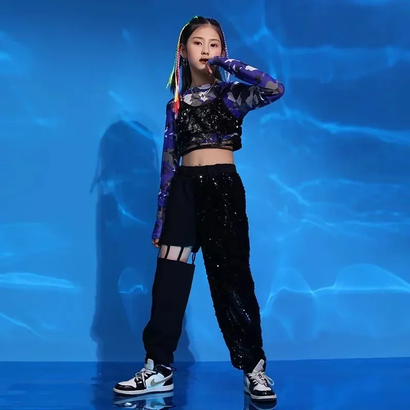 Костюм для джазового танца девочек детский танцевальный костюм в стиле хип-хоп