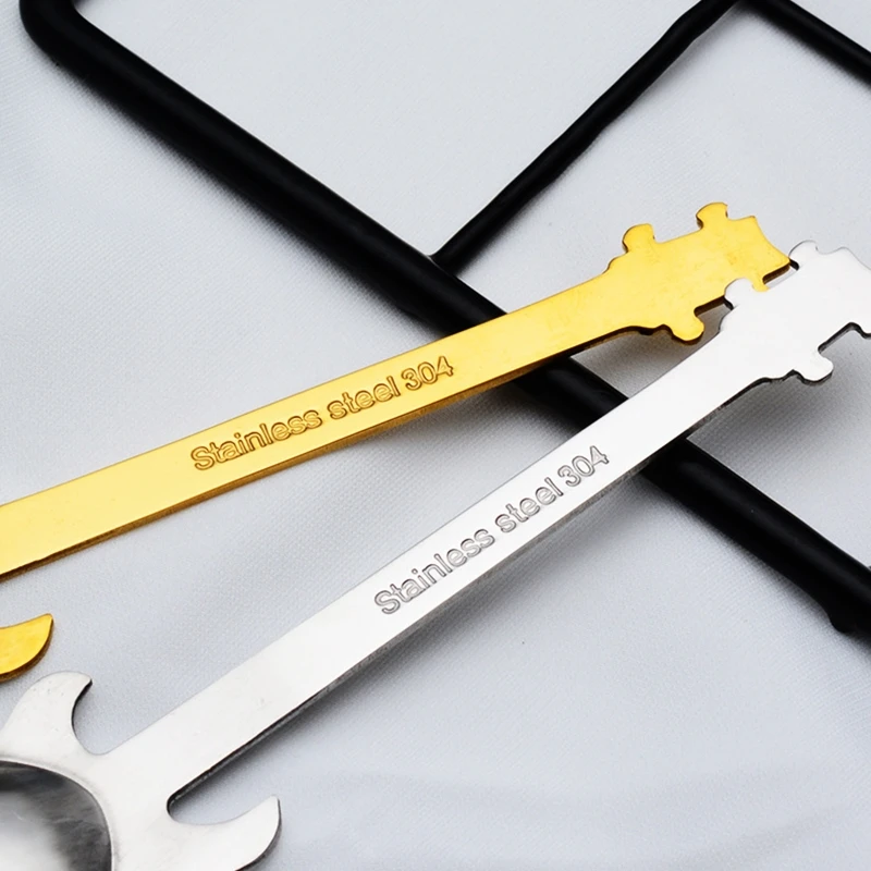 Глиняная ложка для чая красочная десертная из нержавеющей стали милая