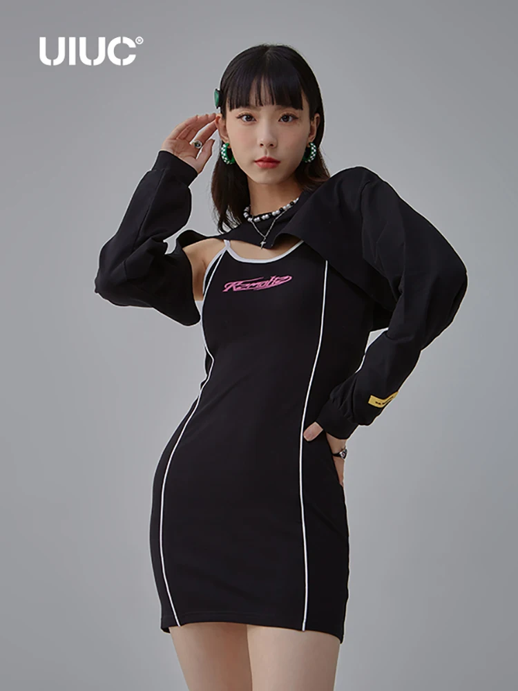 Укороченные топы UIUC с очень коротким рукавом 2022 Модный женский топ вырезами