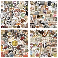 50pcs aesthetic art retro stickers for stationery kscraft sketchbook 90s vintage sticker craft supplies scrapbooking material