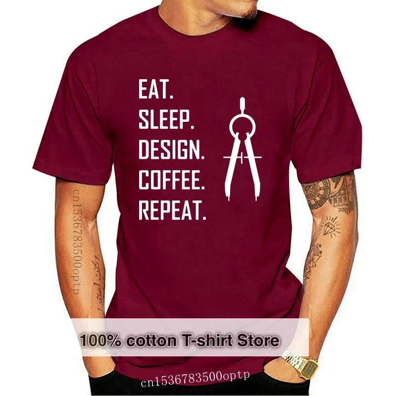 

New Men 2021 Arrival Brand-Clothing Eat Sleep Design Repeat Funny Architect Architecture T Shirt Evolution Of Architect T-shirt