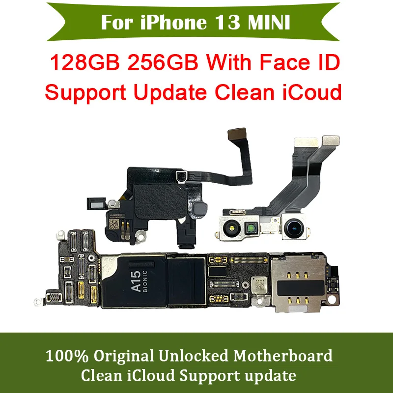 

For iPhone 13 MINI Motherboard 100% Original Logic Board Unlocked 128G 256G MainBoard Support With Chips Face ID
