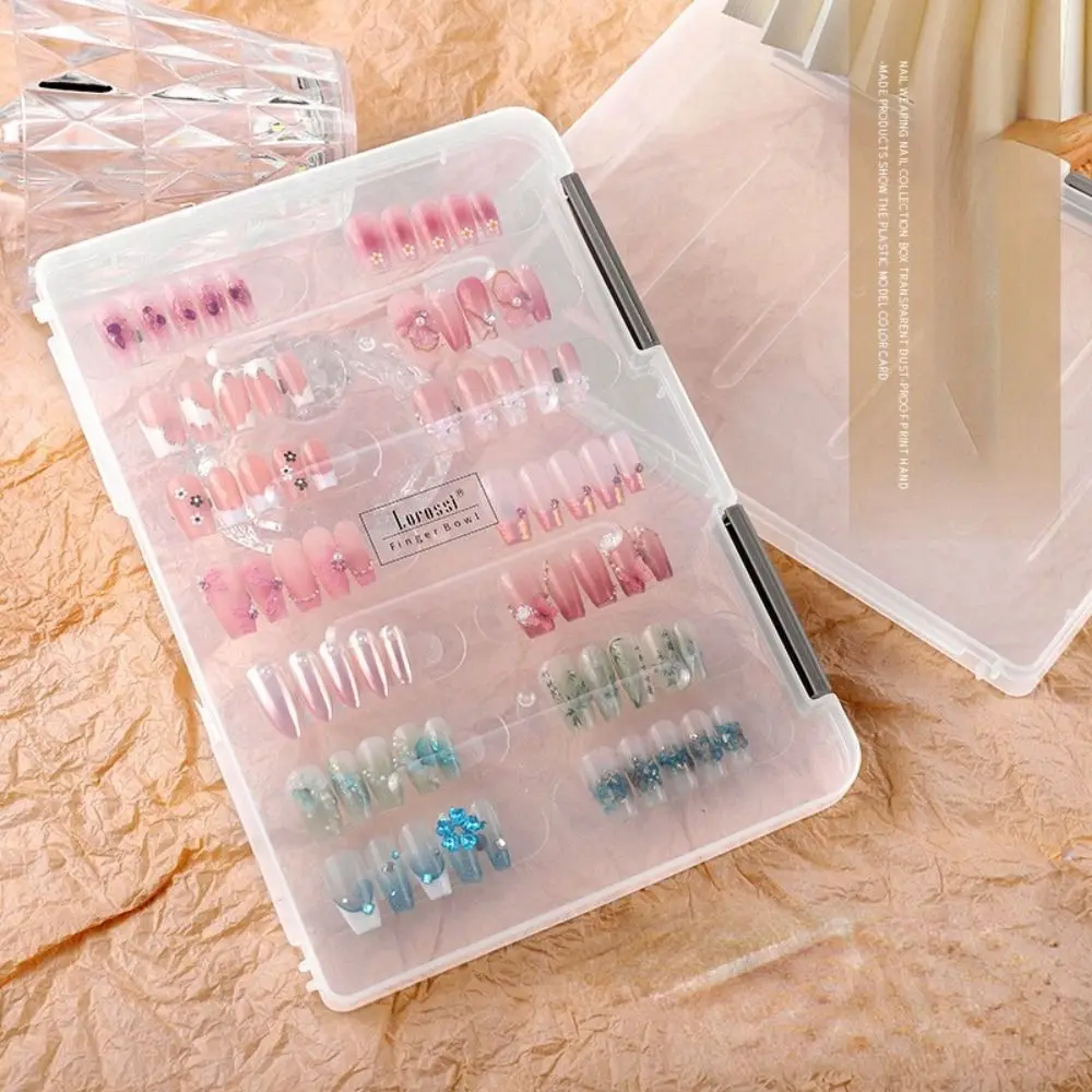 

Wearing Armor Display Boxes Nails Storage Tool Nail Art Transparent Dust-proof Printing Works Color Card Plastic Show Shelf