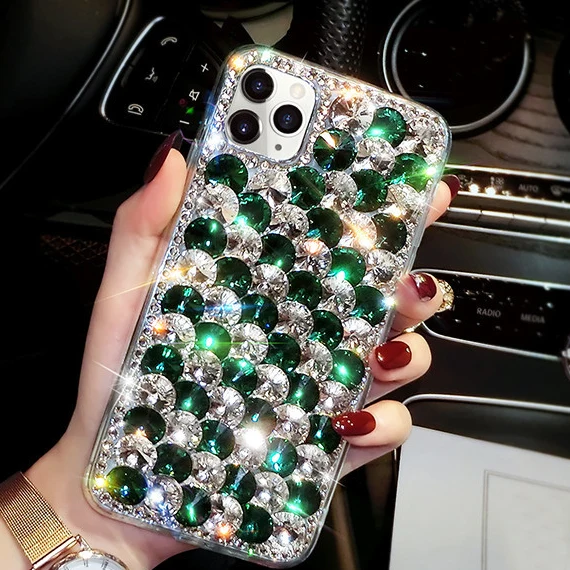 Luxury Crystal Gem Rhinestone Cases For Xiaomi Redmi10X Pro Note10 Pro Max Note 10S 8A 9A 9C Soft Edge Clear Phone Cover Capa