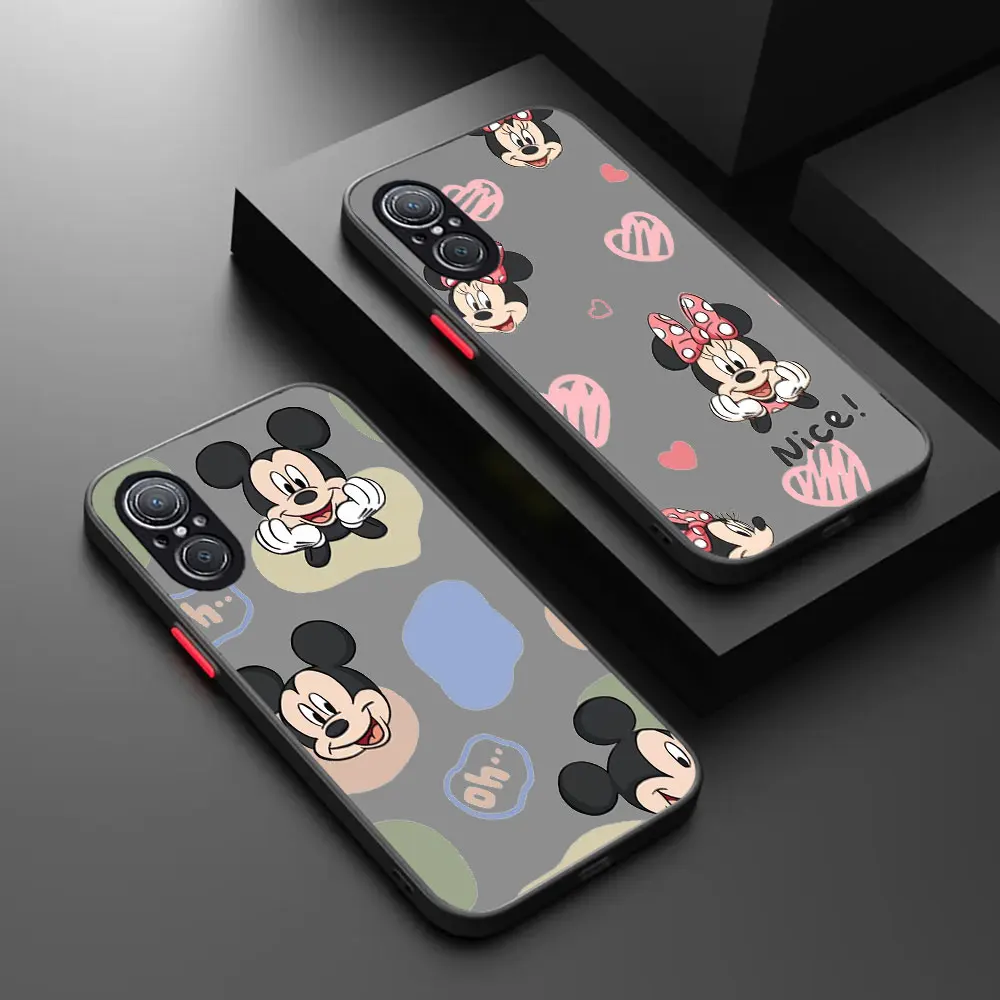 Cute Mickey Minnie Mouse Matte Shockproof Phone Case For HUAWEI MATE 40 E 30 20 NOVA Y70 10 8 7 7I 6 5 5I 4 SE PRO PLUS