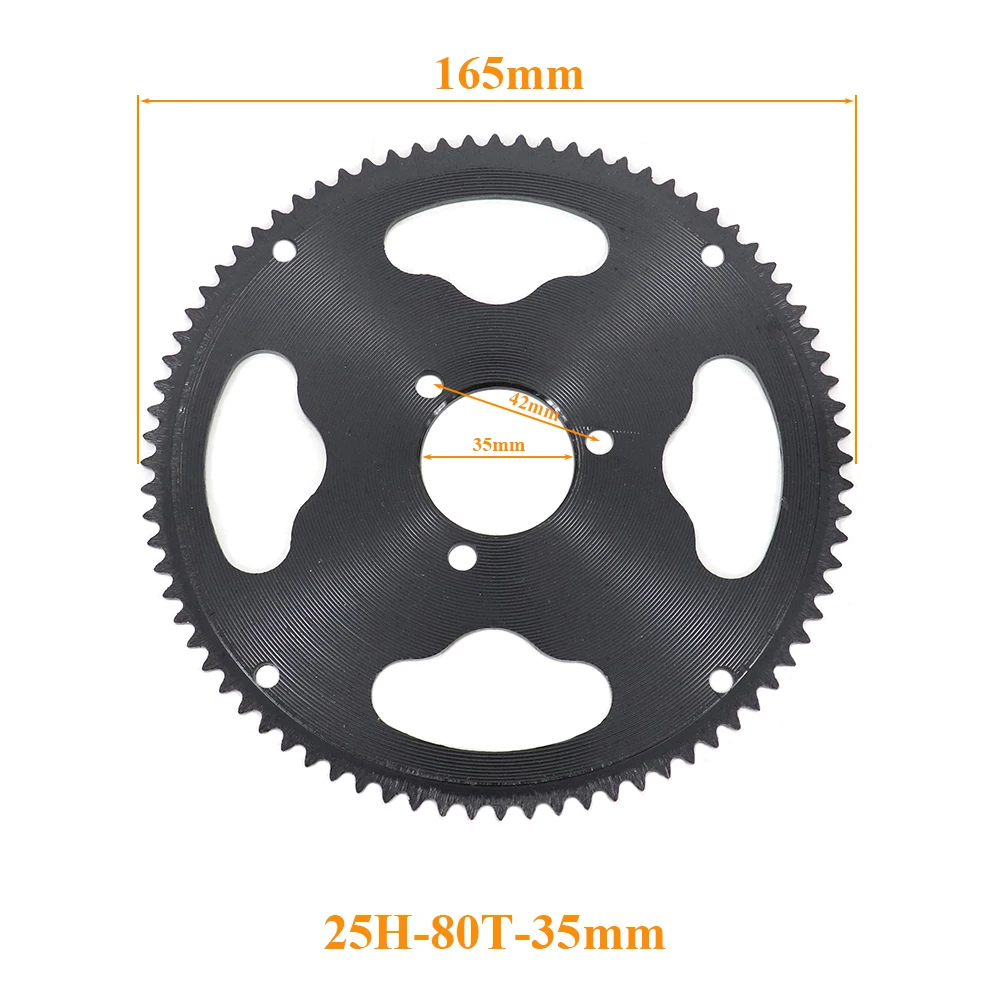 

Задняя звездочка 25H 80T, зуб 29 мм 35 мм 54 мм для карманного кроссового велосипеда, квадроцикла, карт, багги-скутера, мотоцикла, запчасти