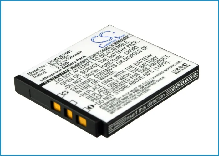 

CS 720mAh / 2.7Wh battery for Rollei CL200, CL-200, Compactline 200, DA101, DA-101