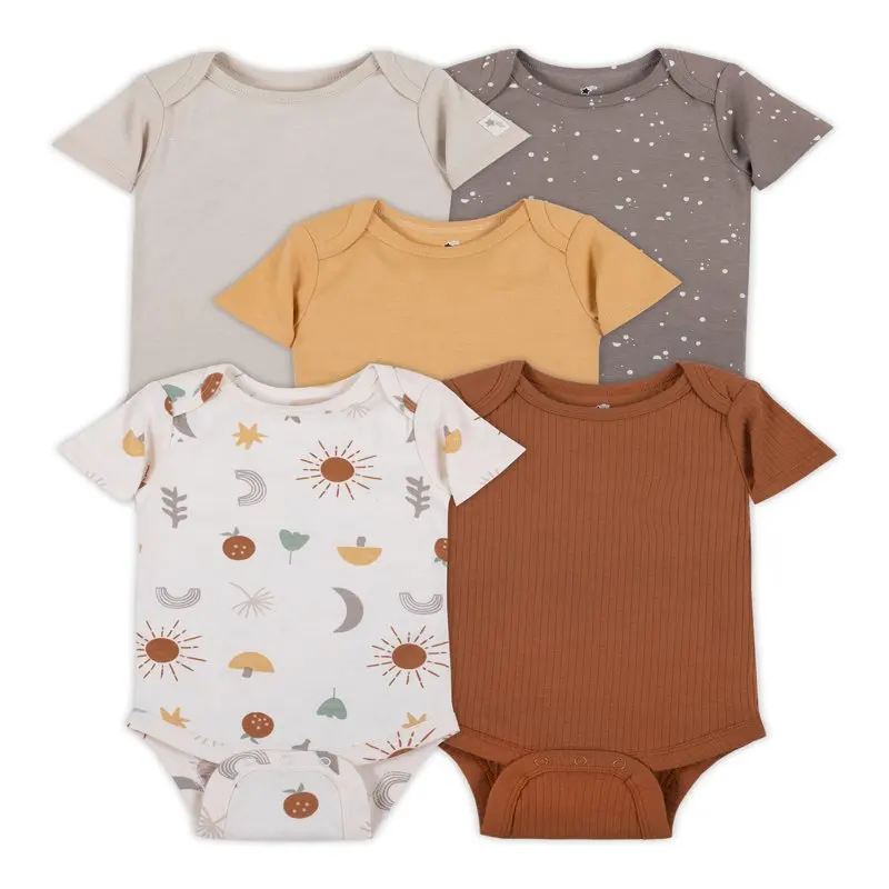 

Unisex 5Pk Short Sleeve Bodysuits, Size Newborn-24M