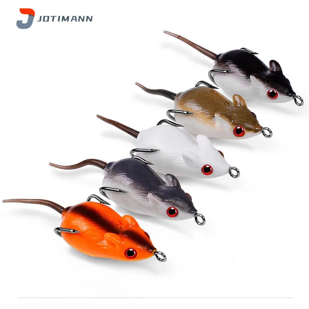 

New Fishing Fake Lure Wobblers Crankbaits Simulation Rat with Hooks Soft Lure Artificial Minnow Spinning Baits Trolling Tackle