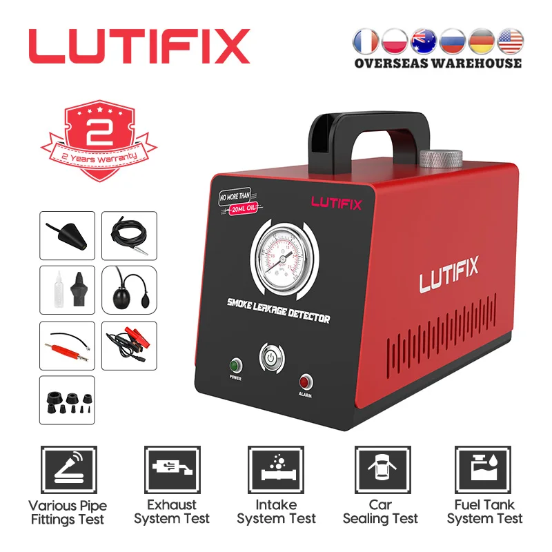 

LUTIFIX New Original Smoke Generator for Cars Pipe System EVAP Smoke Machine Automotive Vacuum Diagnostic Leak Detection