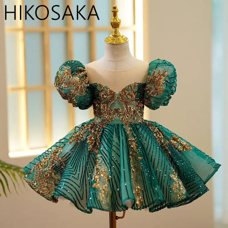 

2-12year Old Kids Dress for Girls Wedding Sequins Girl Dress Princess Summer Party Pageant Formal Gown for Teen Children Dress