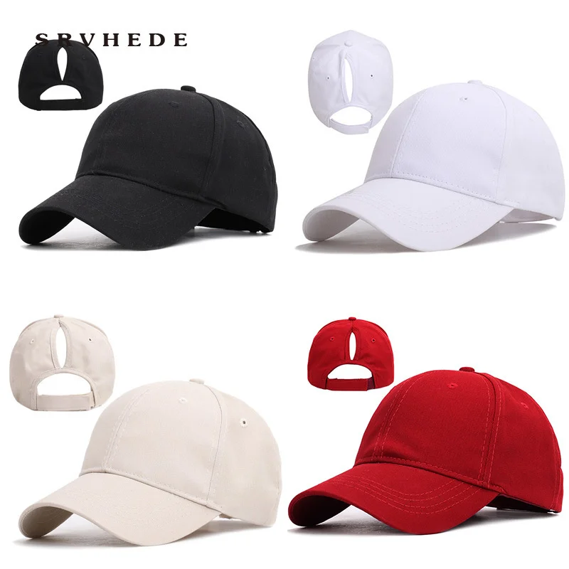 

Women's Baseball Cap Summer Sun Hat Distressed Ponytail Caps Spring Vacation off white for Women Cotton