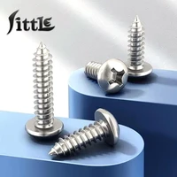 1050pcs 316 stainless steel round head self tapping wood screw m2 m2 2 m2 6 m3 m3 5 phillips round head self tapping screws vis