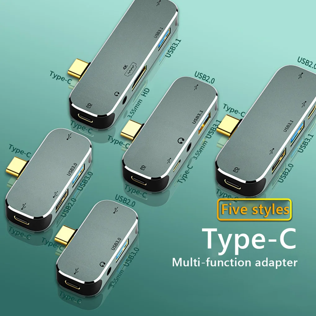 

USB Type-c для ноутбука, мобильных телефонов, многопортовый кабель из алюминиевого сплава для подключения устройств, конвертер данных, устройст...