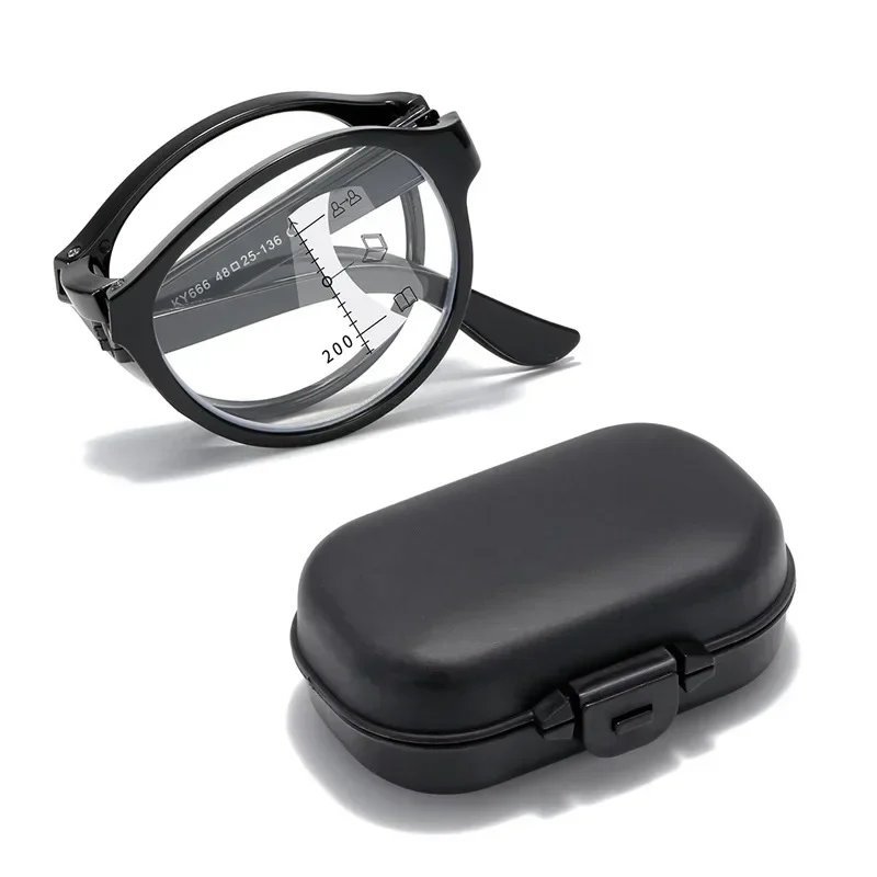 Портативные складные мультифокальные очки для чтения с защитой от синего света и