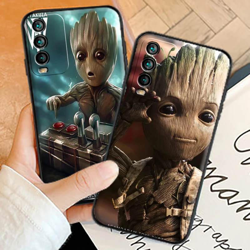 

Marvel Groot Cartoon Phone Cases For Xiaomi Redmi 9AT 9 9T 9A 9C Redmi Note 9 9 Pro 9S 9 Pro 5G Carcasa Soft TPU Coque