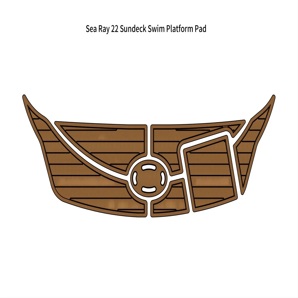 

Sea Ray 22 Sundeck Swim Platform Pad Boat EVA Foam Faux Teak Deck Floor Mat