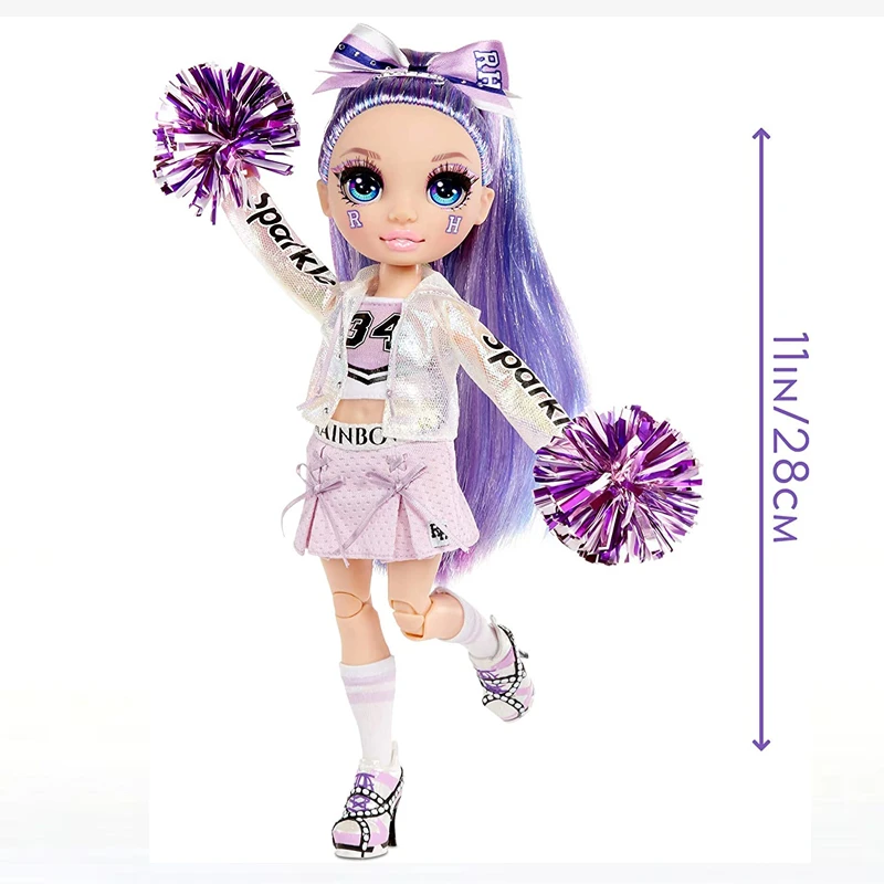 Модная Кукла-чарлидинг Rainbow High куклы Скайлер Брэдшоу аксессуары для девочек