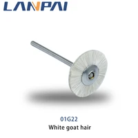 lanpai 10pcs dental handle flat brush polishing brush suitable for low speed straight machine cotton wheel wool
