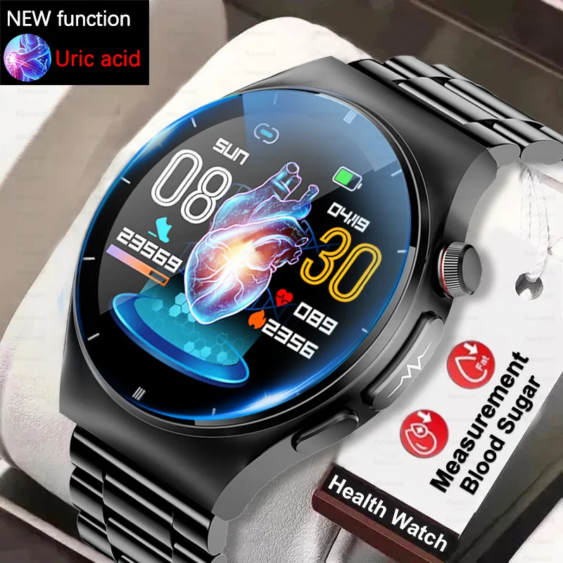 

Medical Grade Smart Watch Health Thermometer Blood Sugar Blood Lipid Uric Acid HRV Monitor ECG Smartwatch Bluetooth Call Watches