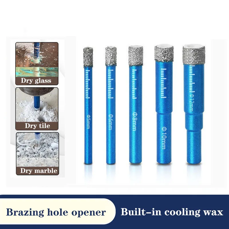 Multifunctional brazing dry drilling marble vitrified tile granite glass hole opener 5/6/8/10/12/14/16 hole opener set