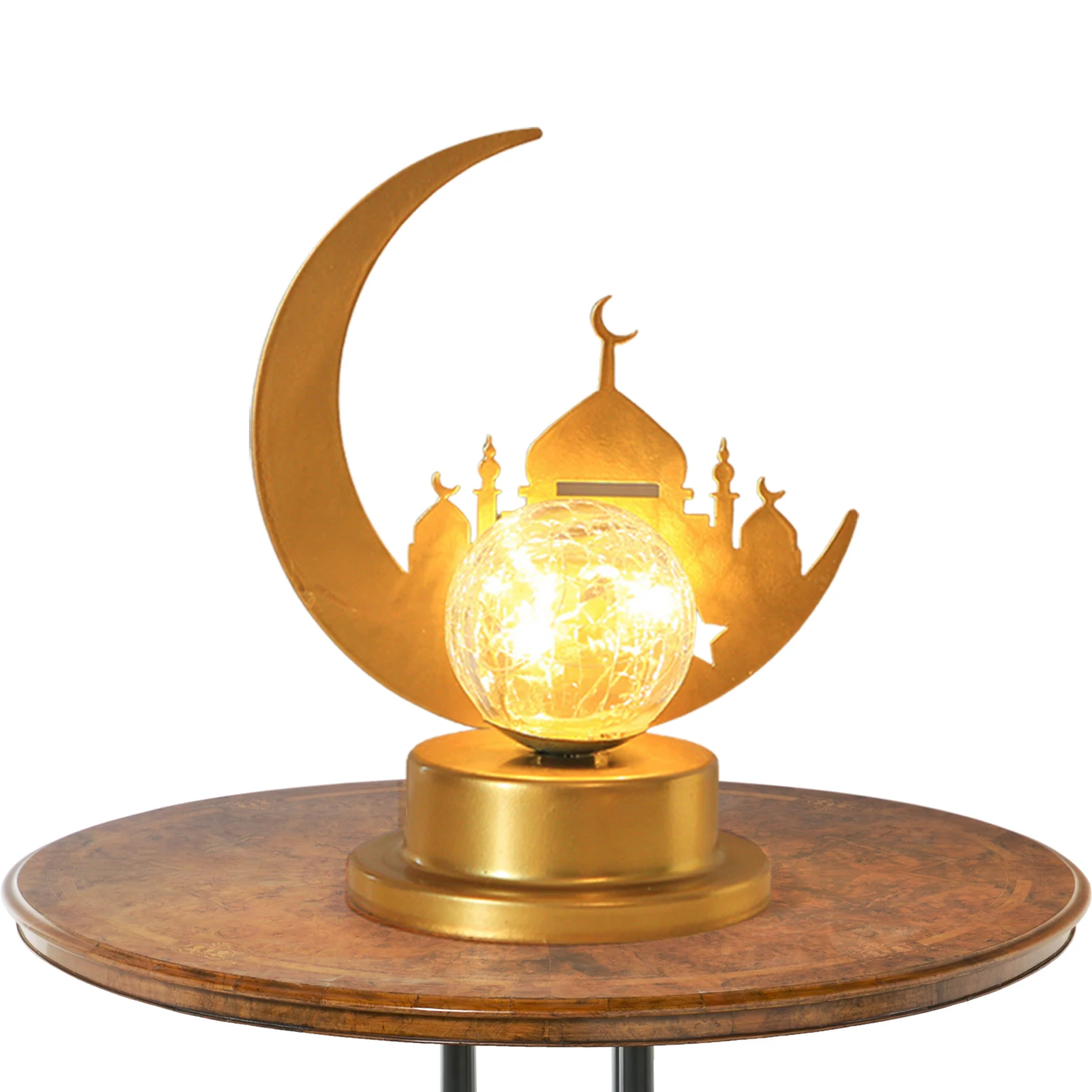 

Eid Decorative Lights Lamp Decorations 3D Metal Glass LED Night Lights Decor Eid Decorative Night Lights With Remote Control USB