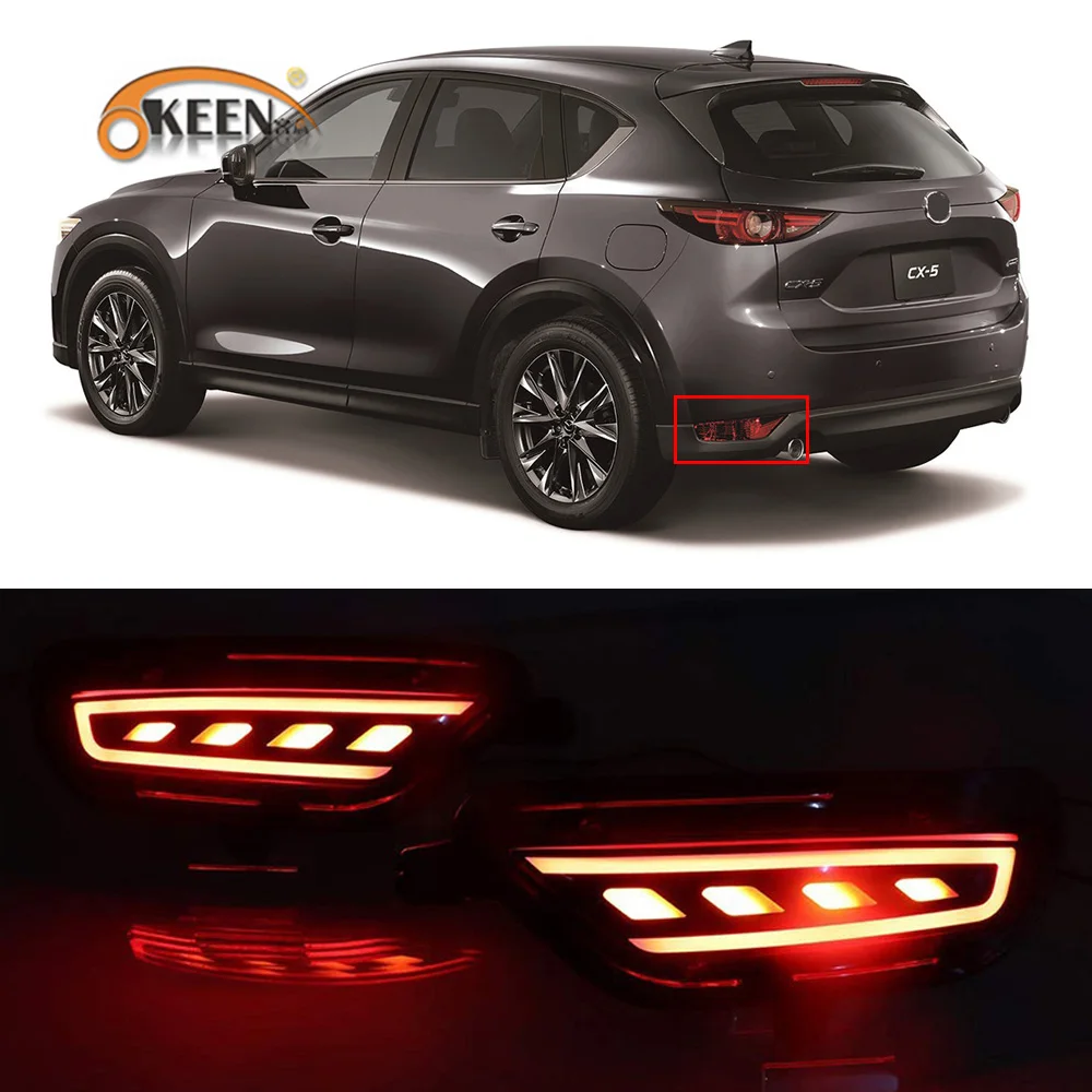 

2 шт., светодиодный ние Противотуманные фары для Mazda cx5 2017 2018 2019