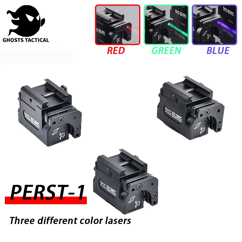 Tactical Zenitco Metal PERST 1 Red Dot Green Blue Laser Pointer Sight High Power Airsoft Aluminium Lower Hanging hunting Weapon