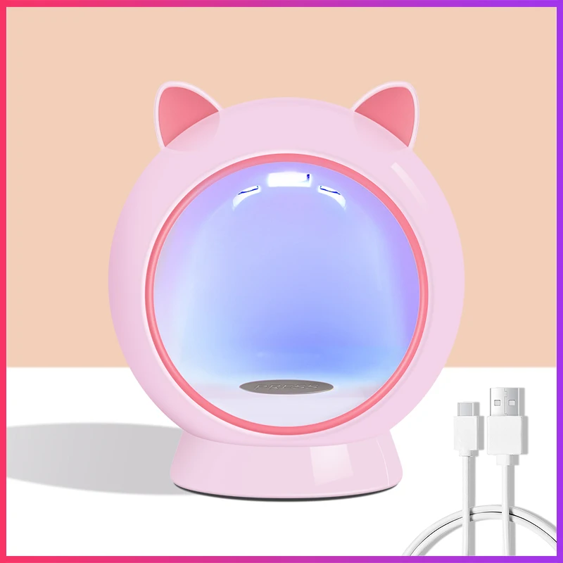 

МИНИ 6 Вт Белый Розовый Кошка Форма Сушилка Для Ногтей USB УФ Светодиодная Лампа Дизайн Ногтей Маникюрная Машина Быстрое Отверждение Света Но...