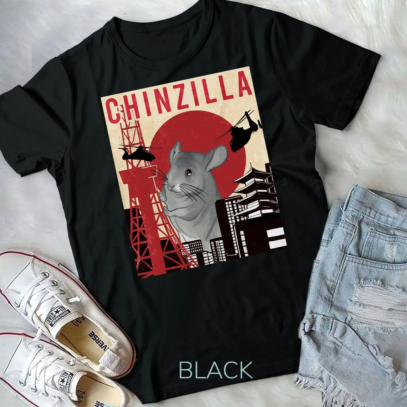 Chinzilla-забавная футболка унисекс для любителей шиншиллы