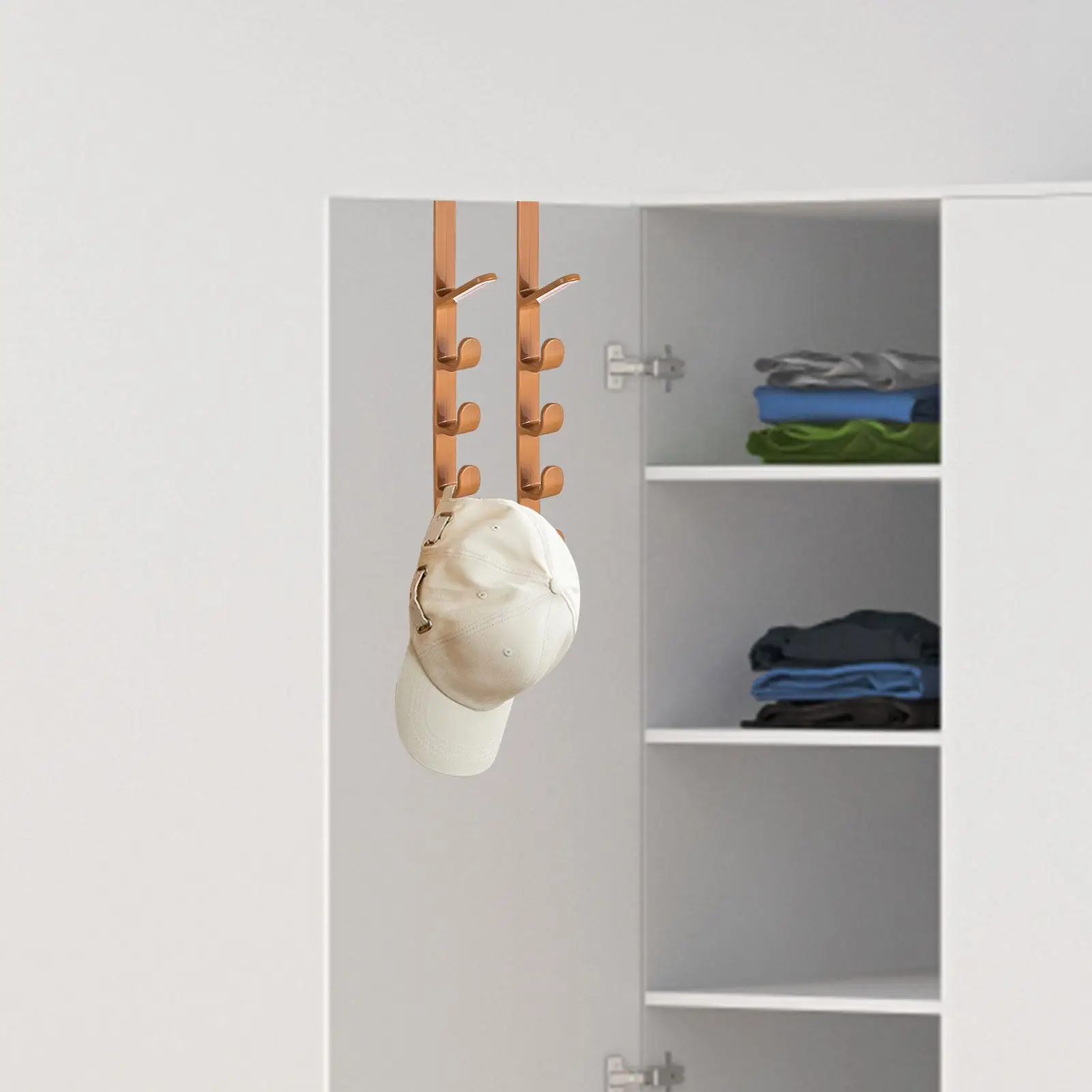 

Over The Door Hooks | Hanging Clothes Behind The Bedroom Door Key Bag Five-Segment Hooks | Punch-Free Durable The Door P