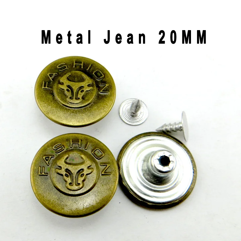 

Пуговица из коровьей джинсовой ткани бронзового тона, 30 шт., 20 мм, декоративные пуговицы для одежды, для шитья