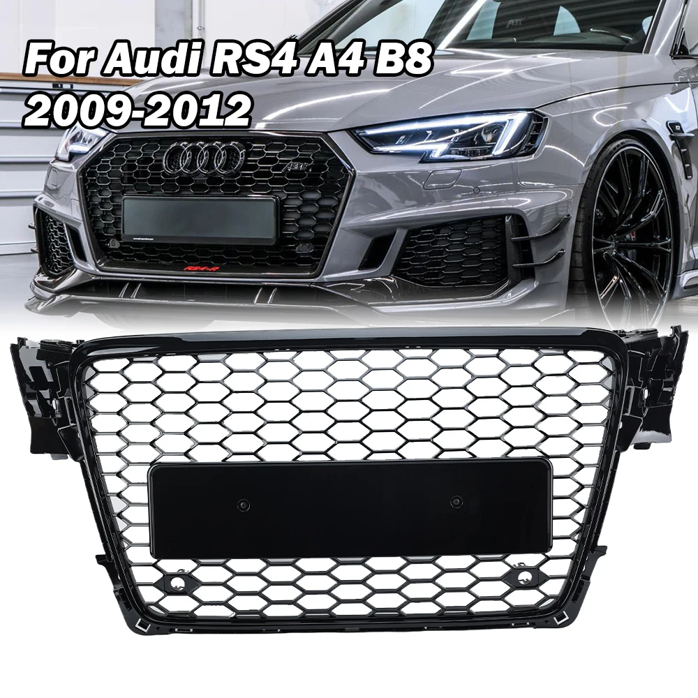 Совместимость с Audi RS4 A4 B8 2008-2012 EU решетка переднего бампера центральная из