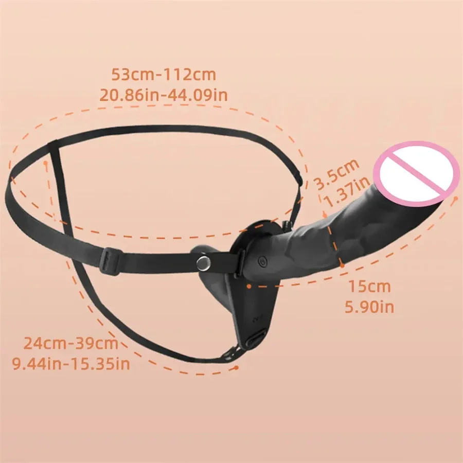 Искусственный пенис с двойной головкой носимый электрический страпон