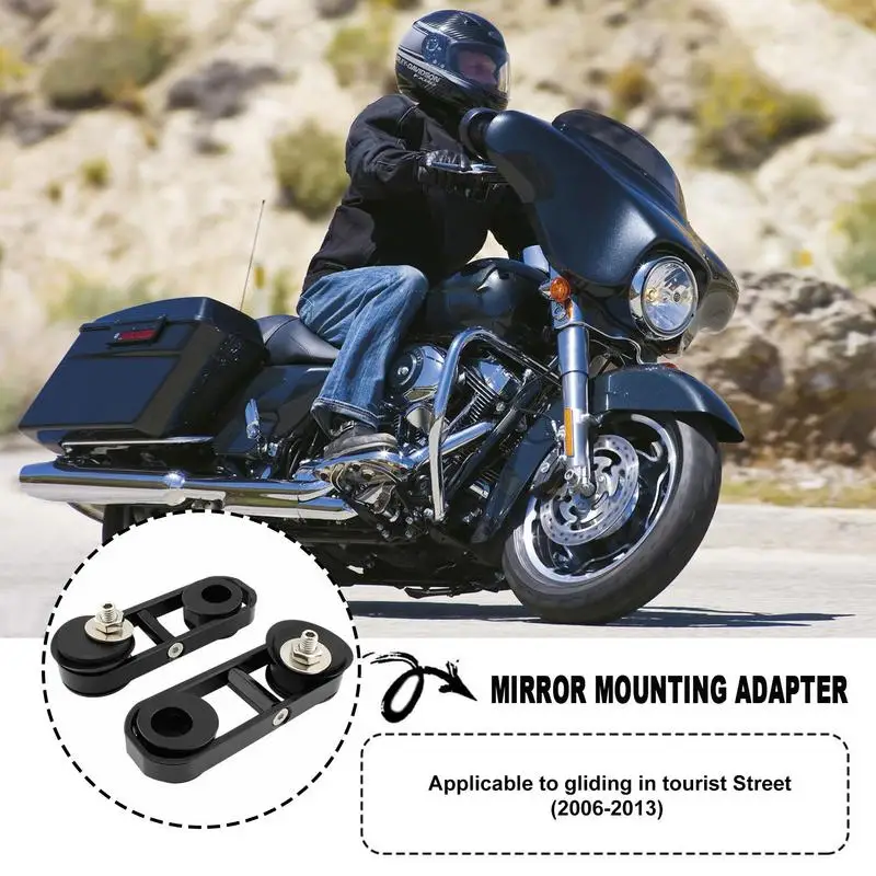 

Новый адаптер для крепления зеркала для HarleyTour Street Glide FLHX 2006-2013 кронштейн для зеркала заднего вида Адаптер для крепления зеркала заднего вида