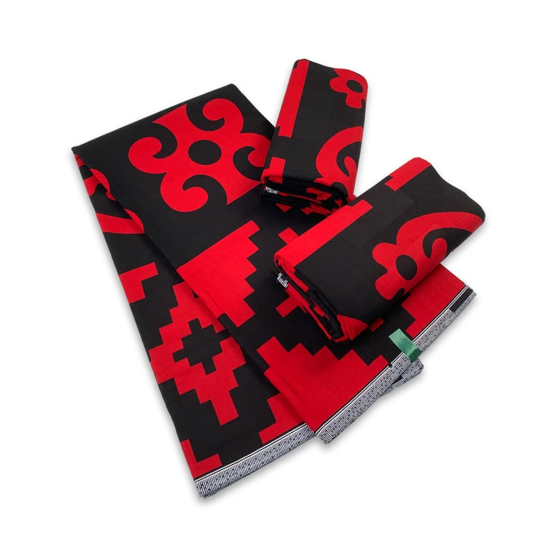 

Red&Black New Arrival Guaranteed Veritable African Wax Ankara Fabric Real Batik Ghana Wax 6 Yards 100% Cotton Loincloth YG1011