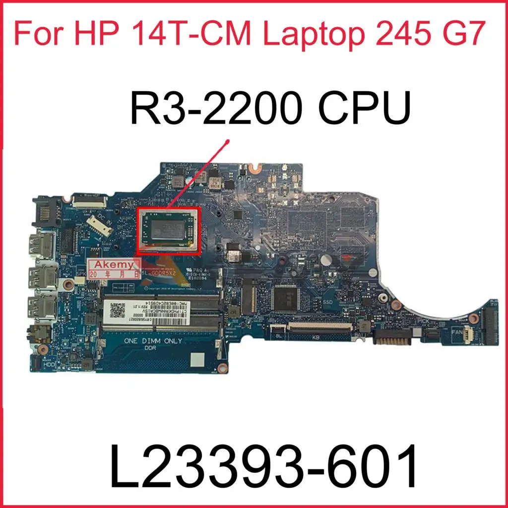 14-сантиметровая материнская плата L23393-601 6050A2983601-MB-A02 14-FP5-6L-GDDR5X2 для ноутбука HP 14-cm 245