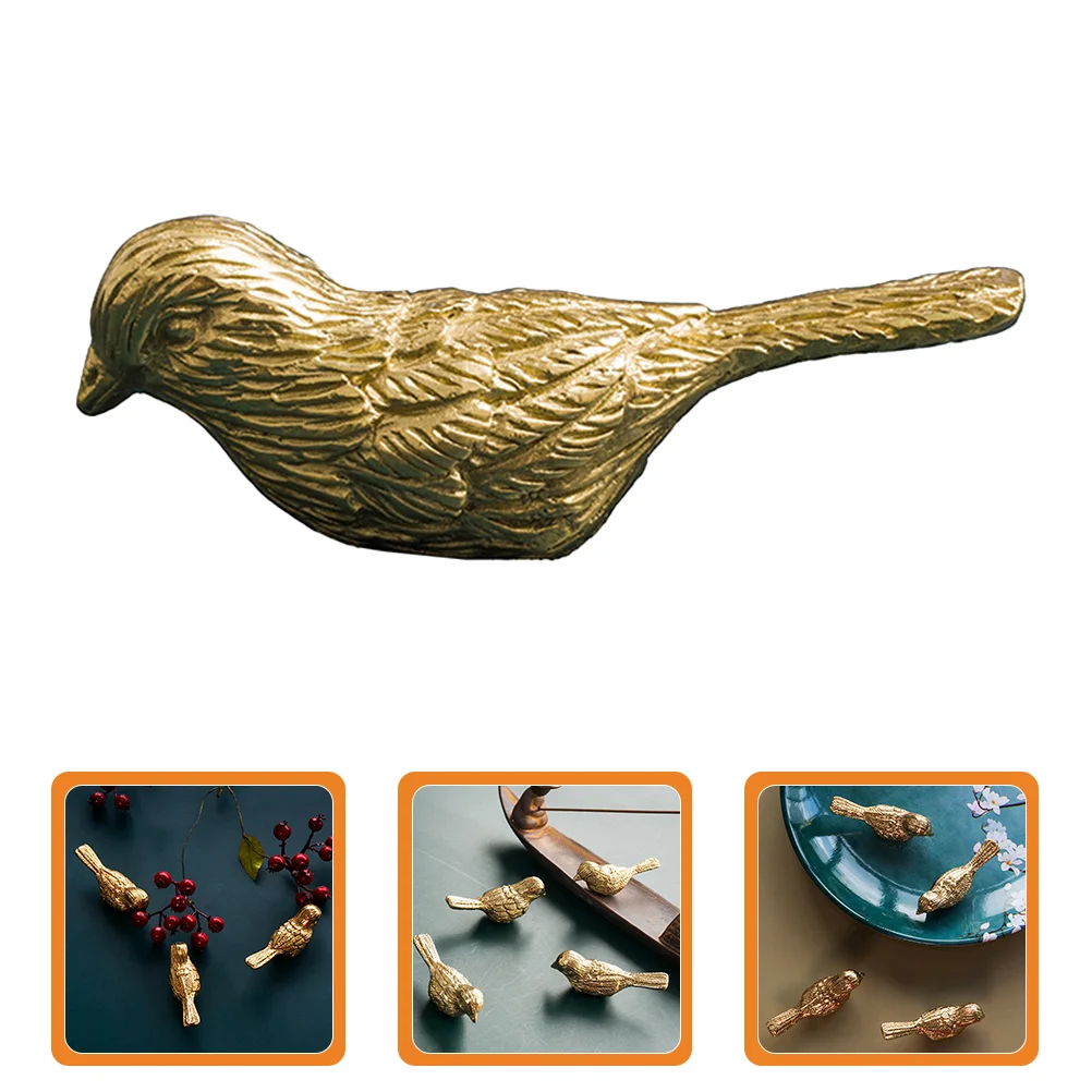 

Handles Cabinets Bird Drawer Knobs Drawers Ceramics 6.3X2.5X2.1CM Dresser Golden Copper