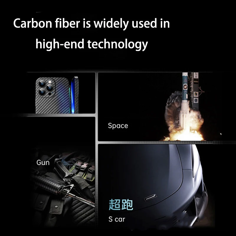 2022 NEW Carbon Fiber Lens Protection Phone Case for iPhone 13 12 Pro Max Thin Carbon Fiber Hard Cover Armored guard Cases
