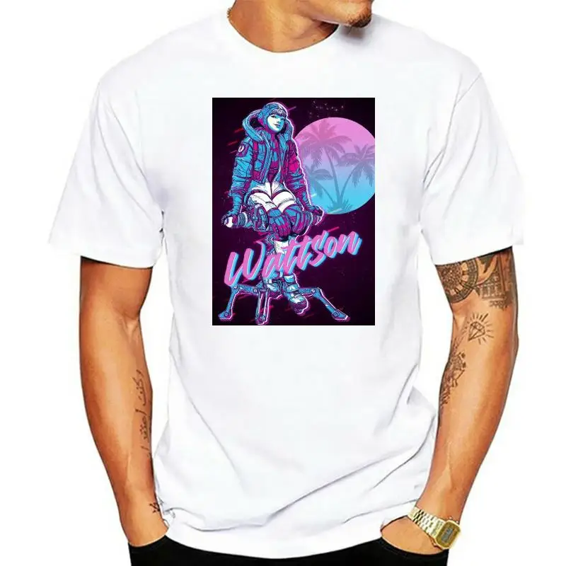 

Мужская хлопковая футболка Apex Legends-Wattson, ретро-постер в стиле 1920-х, футболка Apex Legends, Apex Legends