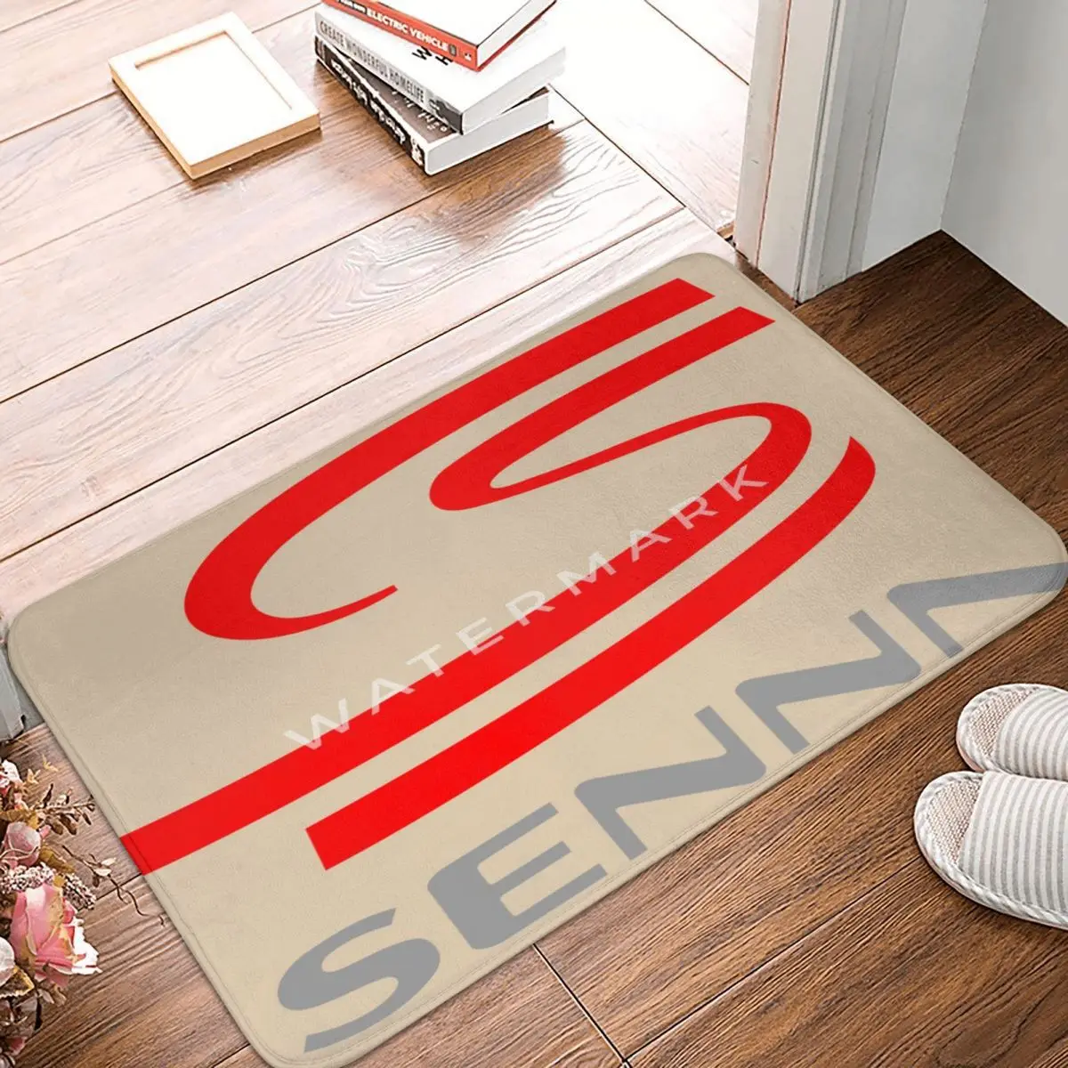 

Ayrton Senna Carpet, Polyester Floor Mats Retro Bathroom Carpets Festivle Gifts Mats Customizable