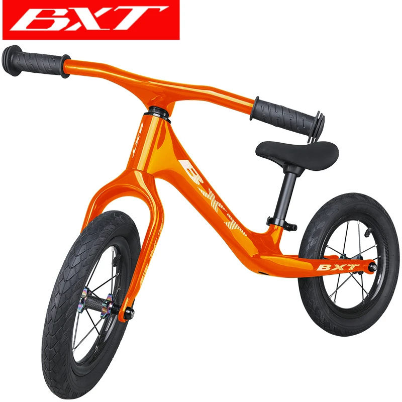 Детские карбоновые велосипеды для детей 2-6 лет, детский велосипед для ходьбы и гонок, карбоновые велосипеды 3K с переплетенными колесами и рамой ступицы 12 дюймов