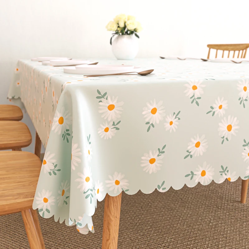 

PVC tablecloth, waterproof, oil resistant, and washable, rural desk, high-end sense dining table cloth, coffee table mat