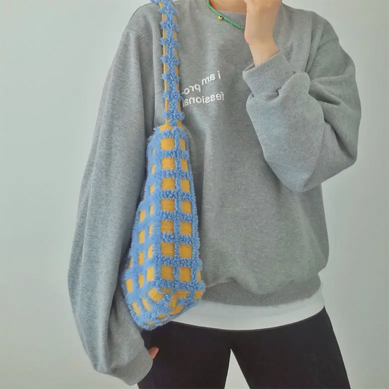 Korean Sweer Women Bag 2022 Spring Tote Bag Casual Handbags Solid Zipper Soft Shoulder Bag Girls Bag Handbag