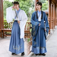 new hanfu costume embroidery chinese ancient swordsman cosplay clothing man oriental tang suit vintage couples folk outfit