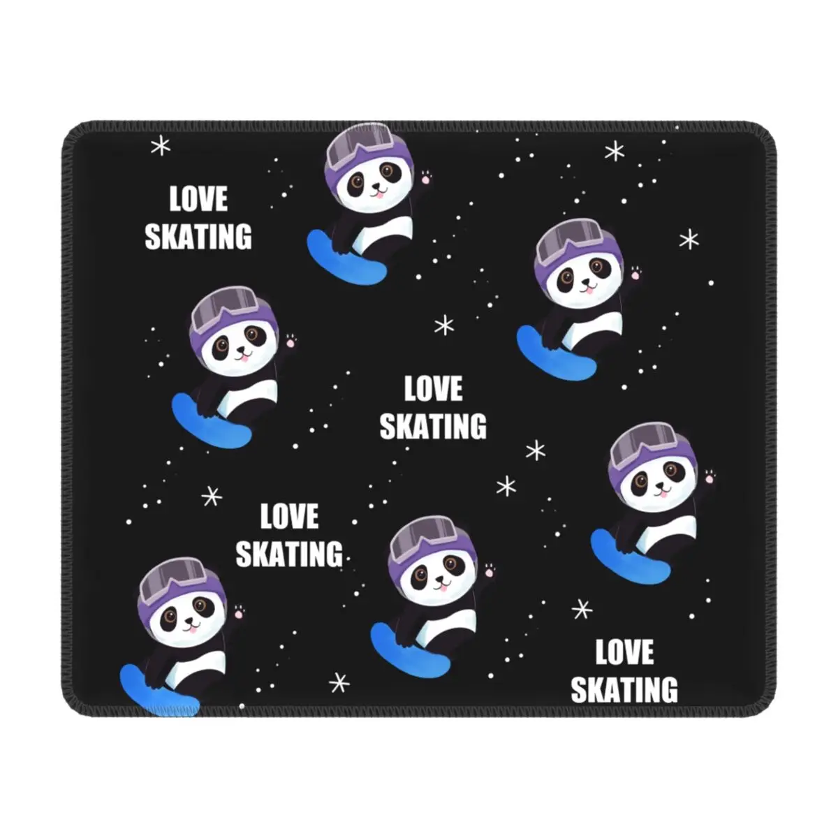 Giant Panda Bear Mouse Pad Customized Anti-Slip Rubber Base Gamer Mousepad Accessories Love Skating Office Desktop Mat