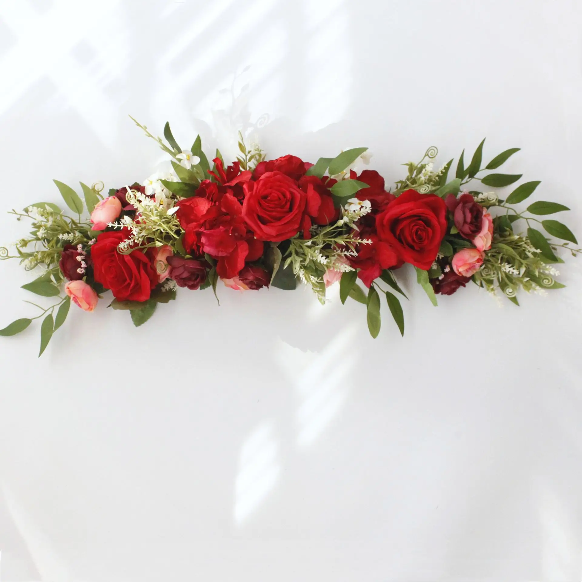 

Artificial Flower Wreath Door Threshold Diy Wedding Decor Home Party Rose Floral Wall Christmas Garland Gift Rose Peony Plants
