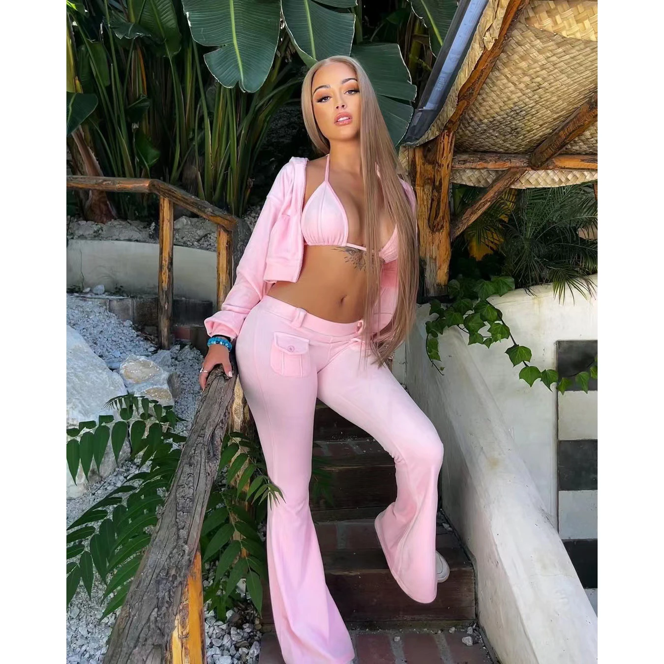 Women Tracksuits Joggers Two Piece Set Elegant 2 Pieces Sets Outfits 2023 Women Fall Winter Clothes Sexy Two Piece Pant Sets